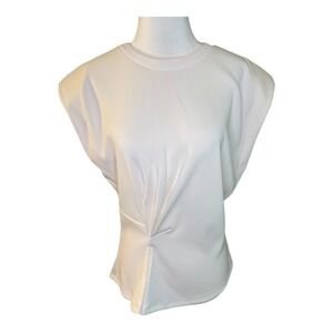 Astr White Textured Blouse